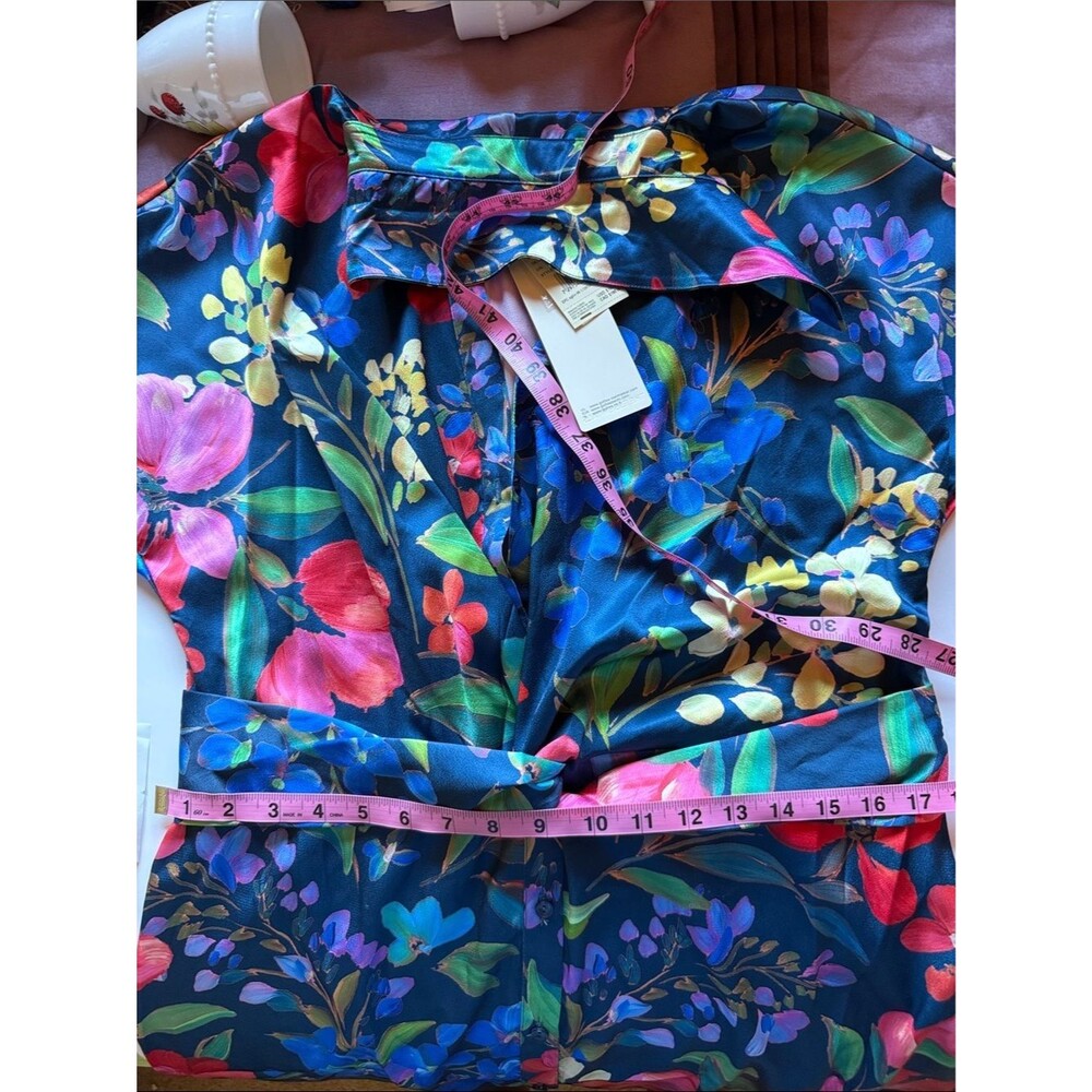 Gottex Navy Floral Button-Front Dress - Picture 7 of 7